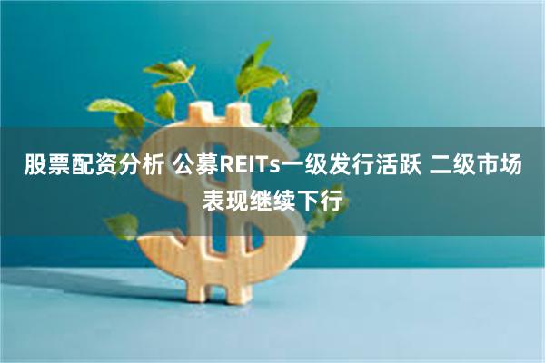 股票配资分析 公募REITs一级发行活跃 二级市场表现继续下行